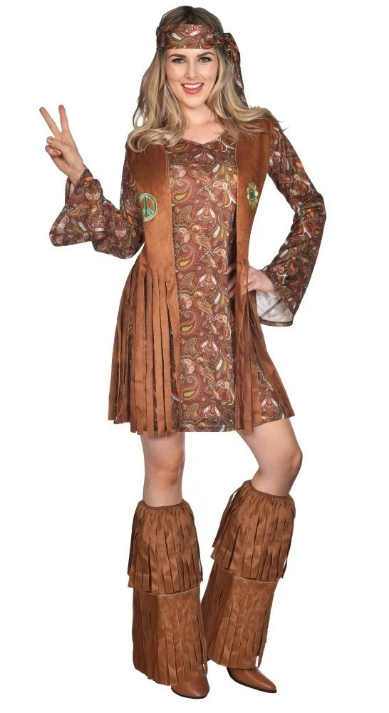 AMSCAN Hippie Girl Crystal Kostuum Voor Vrouwen 3 AMSCAN Hippie Girl Crystal Kostuum Voor Vrouwen