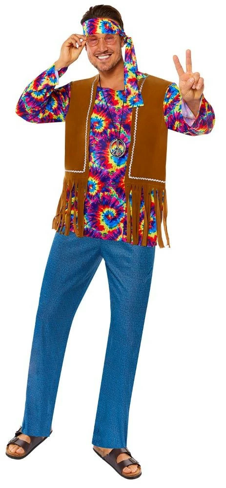 AMSCAN Hippie Herenkostuum Klassieker 6 AMSCAN Hippie Herenkostuum Klassieker - Afbeelding 4