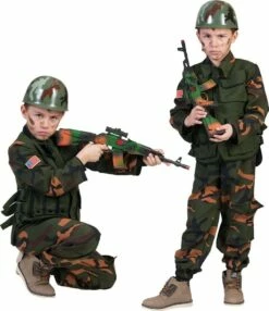 Kleine Soldaat Camouflage Kinderkostuum