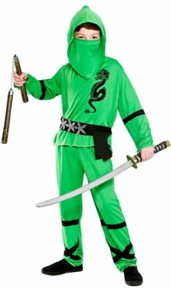 Wicked Nino Ninja Kinderkostuum In Groen