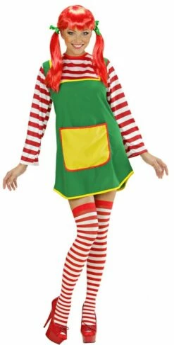 WIDMANN Pippi Langkous Dames Kostuum