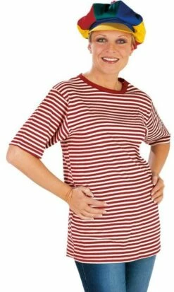 Gestreept Overhemd Met Korte Mouwen In Rood