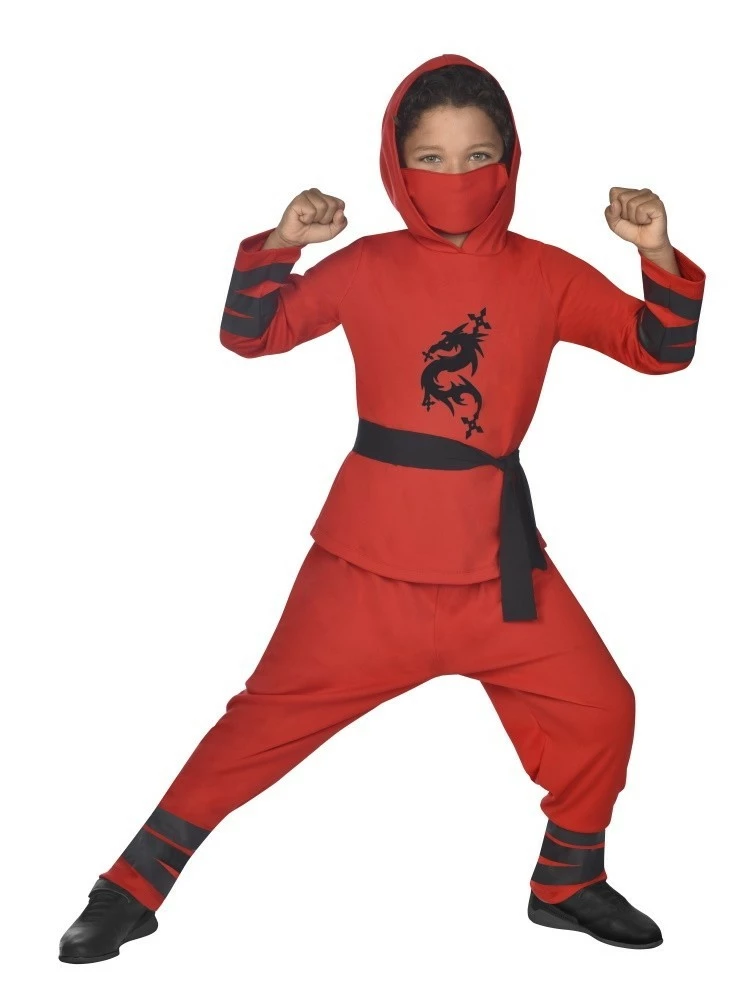 AMSCAN Rood Ninja Kinderkostuum Draak 3 AMSCAN Rood Ninja Kinderkostuum Draak