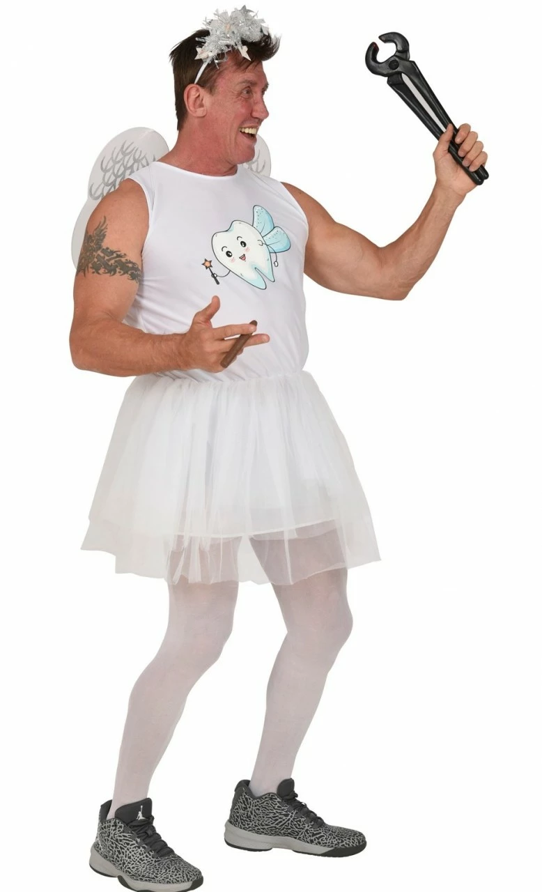 WIDMANN Witte Tandenfee Herenkostuum 5 WIDMANN Witte Tandenfee Herenkostuum - Afbeelding 3